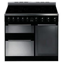 Smeg SY93IBL Symphony Induction Range Cooker, Black